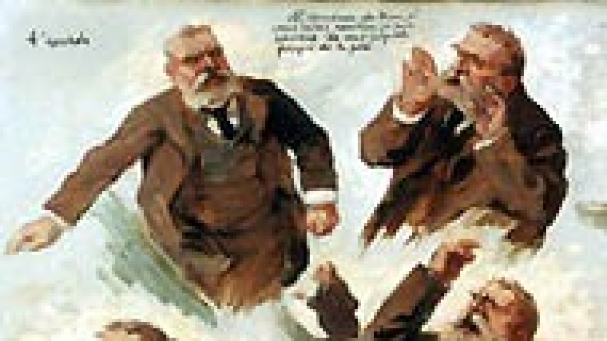 Retrato de época del exaltado parlamentario Jean Jaurès.