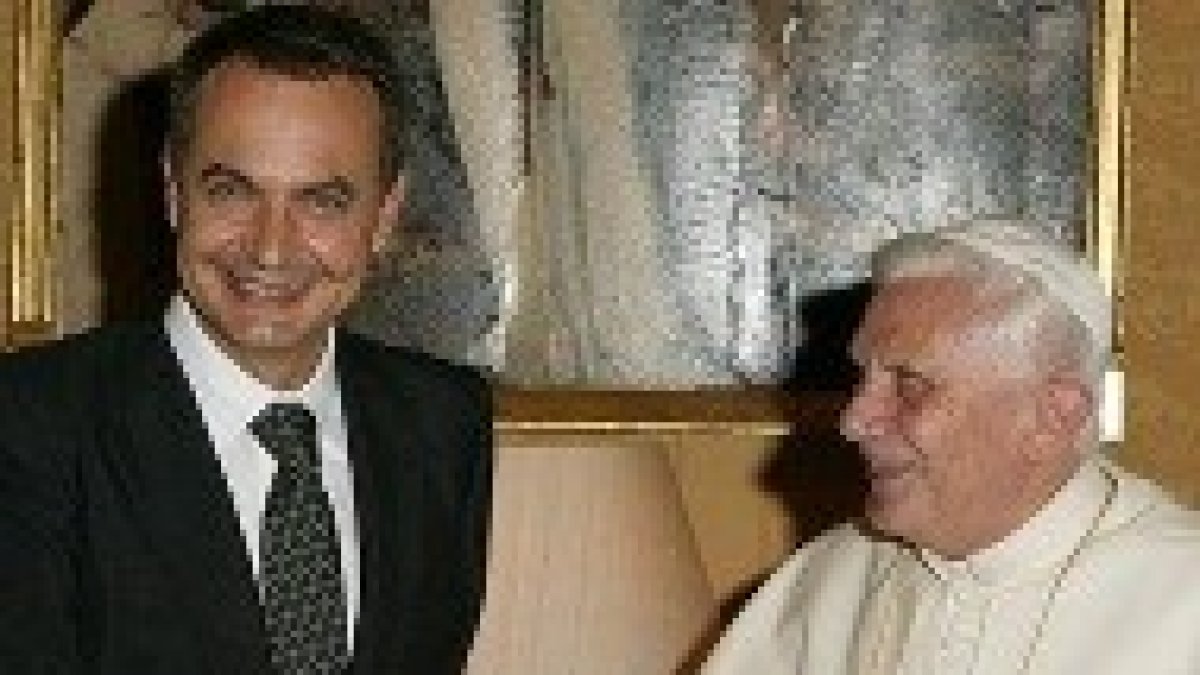 Benedicto XVI y Rodríguez Zapatero en Valencia