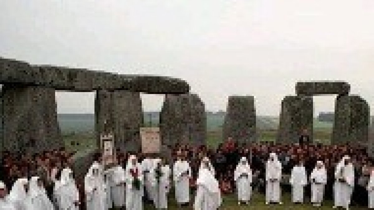 Clan Druida en Stonehenge, Inglaterra