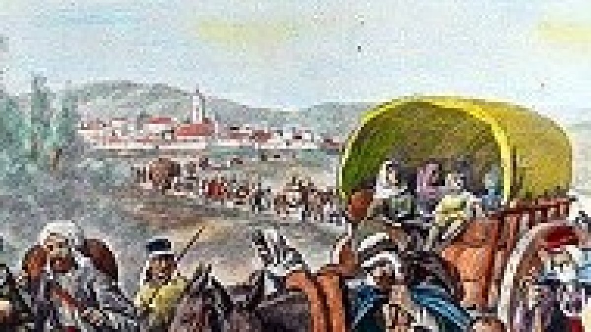 Expulsión de los moriscos. Grabado