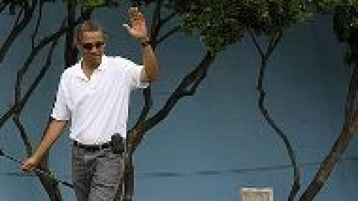 Barack Obama, durante su visita a Panama City Beach, Florida