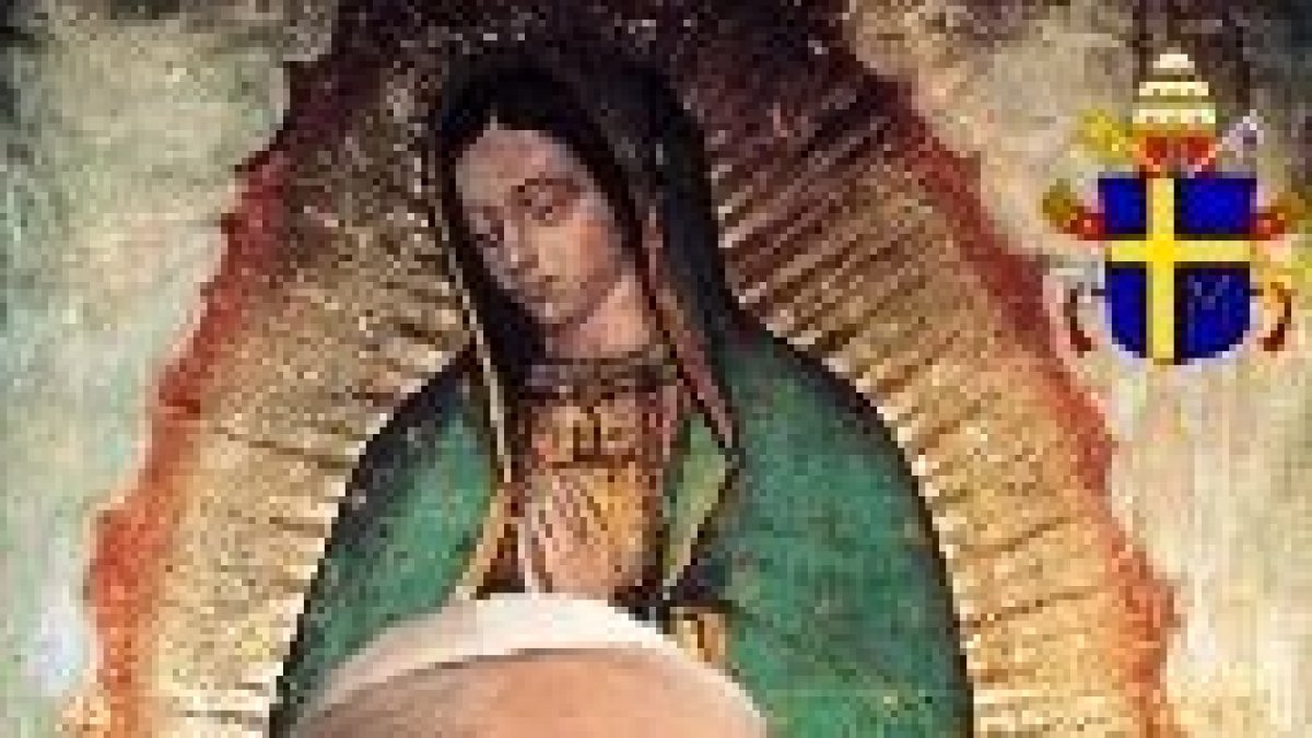 Juan Pablo II, con la Virgen del Tepeyac