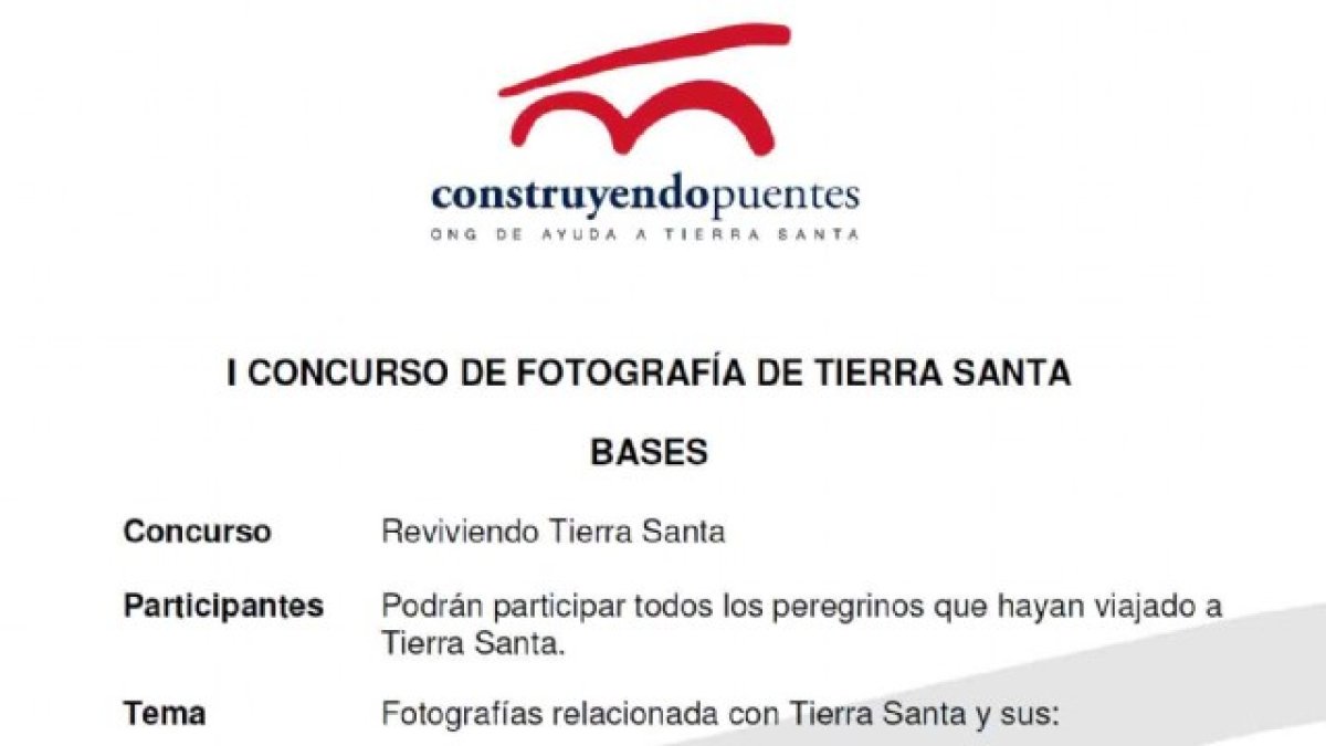 I Concurso de Fotografía de Tierra Santa