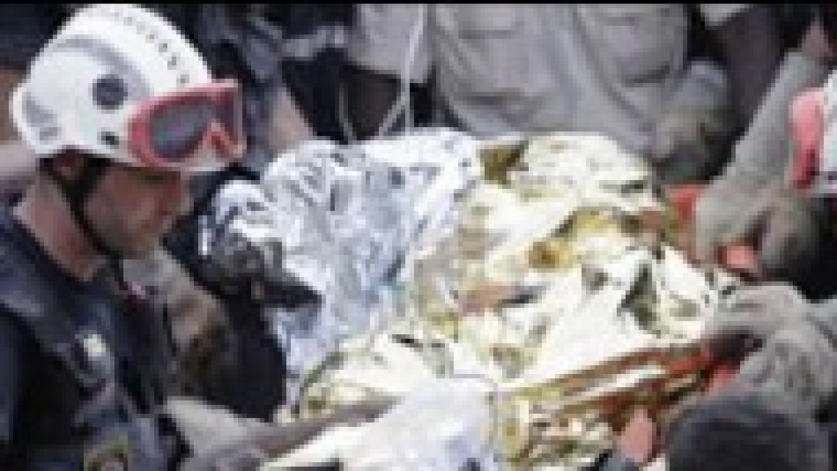 Darline Etienne, en el momento del rescate.