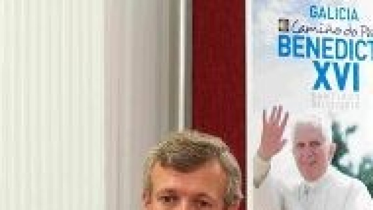 Alfonso Rueda durante la conferencia de prensa