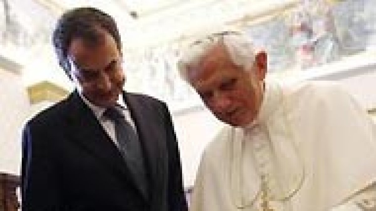 Zapatero en el Vaticano.