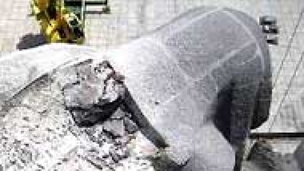 La Piedad del Valle de los Caídos, destrozada.