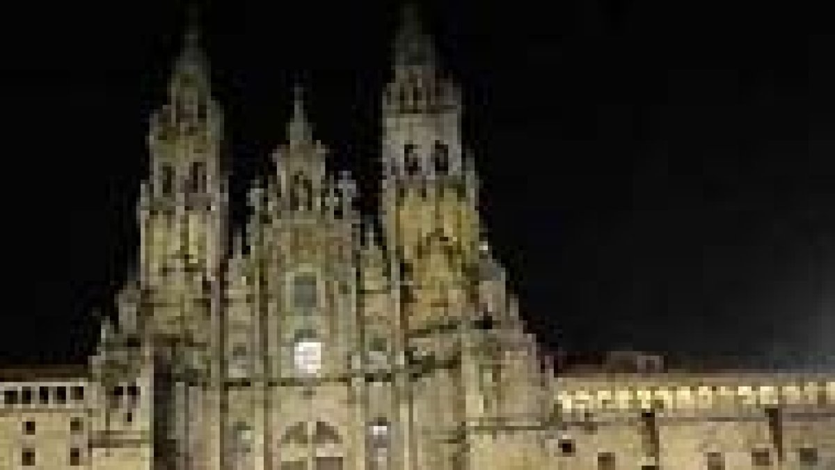 Un momento previo a la visita de Benedicto a la catedral de Santiago