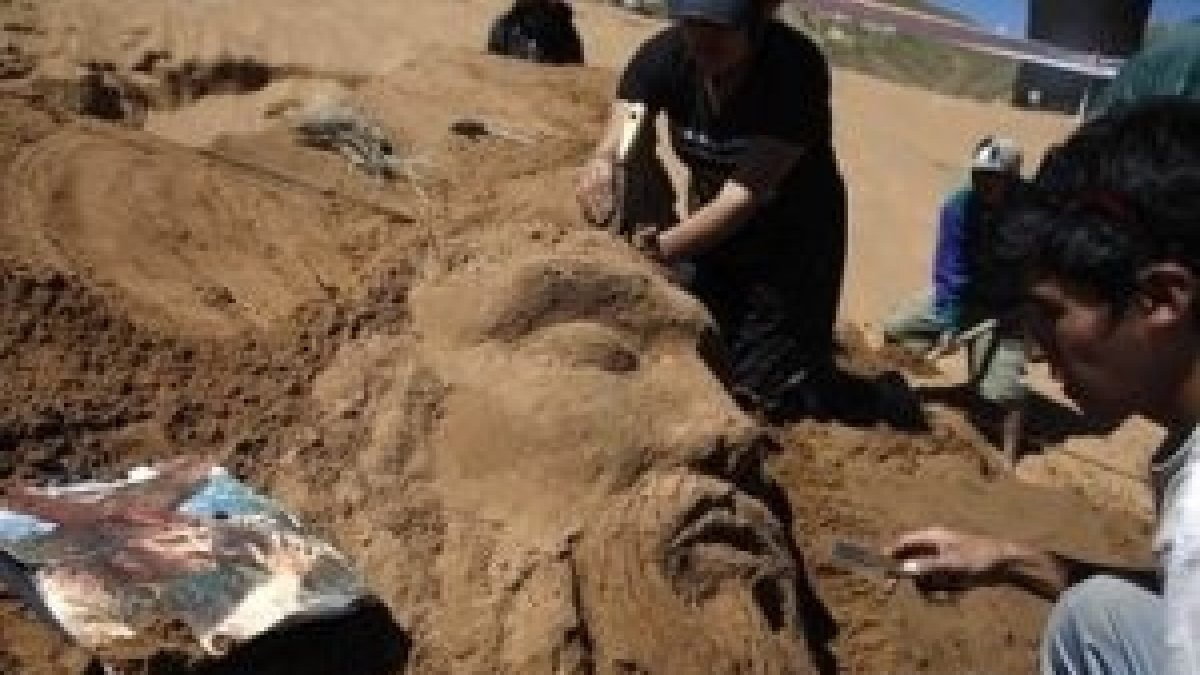 Imagen de Jesús en la arena