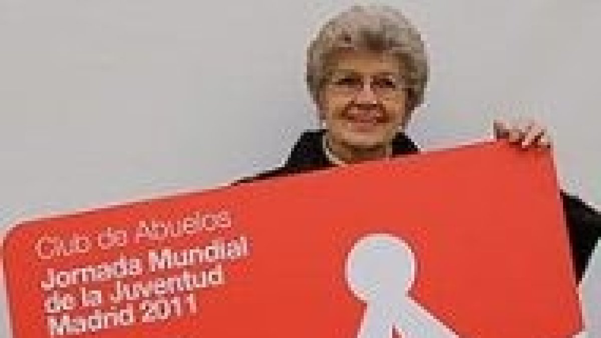 María Rosa García, socia n. 1 del Club de Abuelos de la JMJ