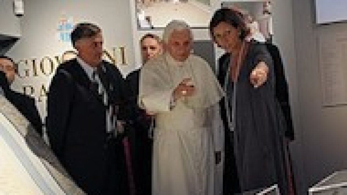 El Papa, en un momento de la visita.