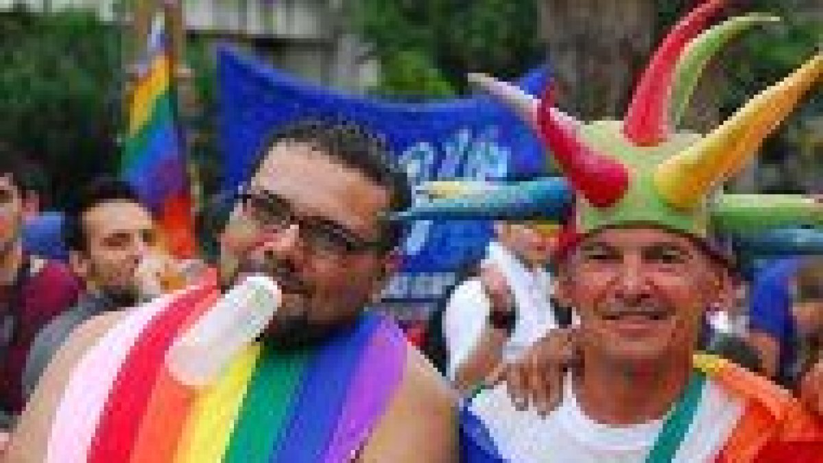 Homosexuales en un desfile
