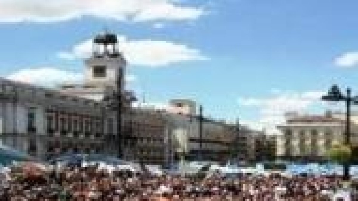 Indignados en la Puerta del Sol