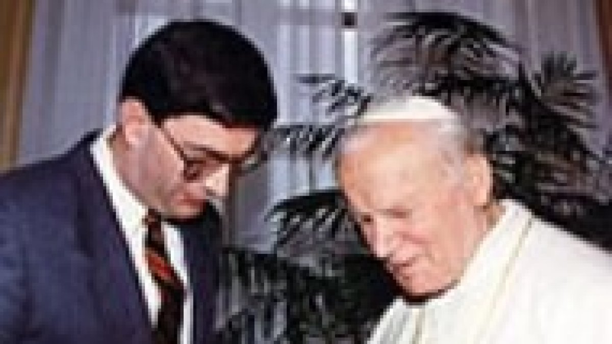 Juan Pablo II y George Weigel