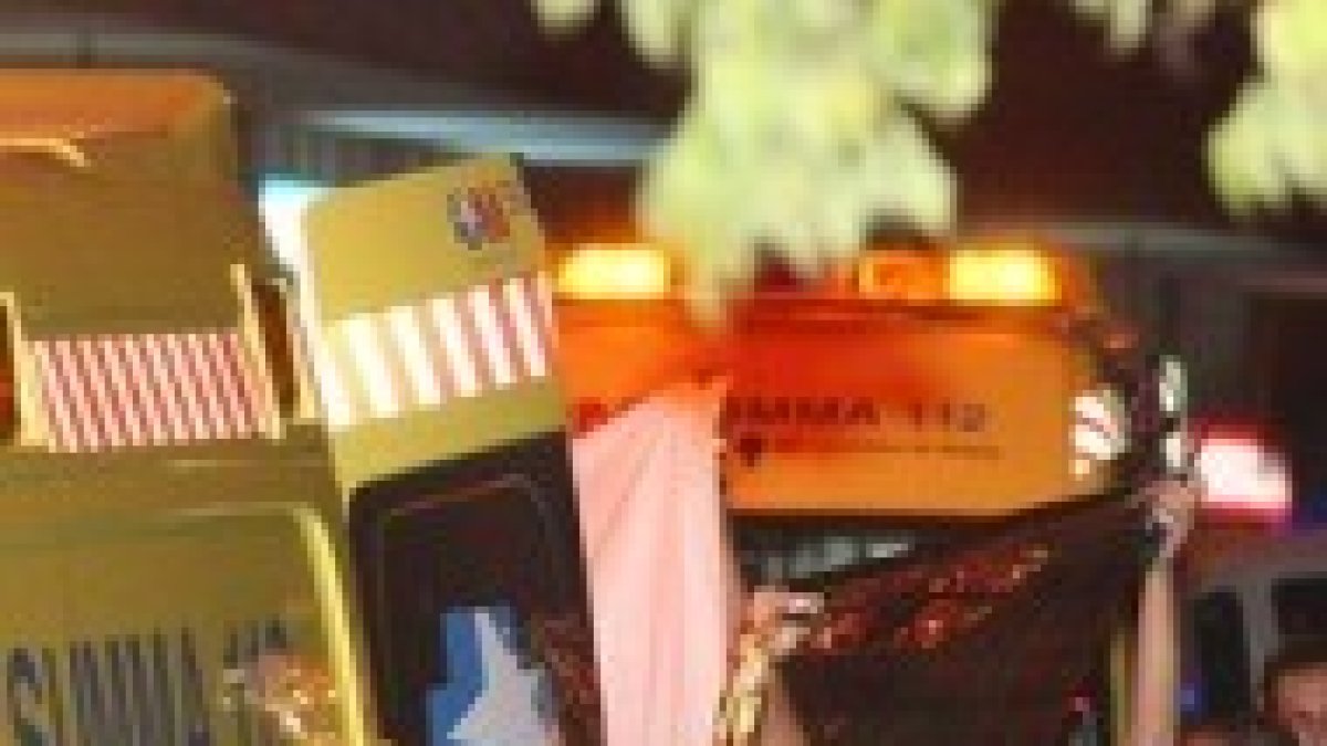 Los servicios del Samur el pasado jueves en la Iglesia