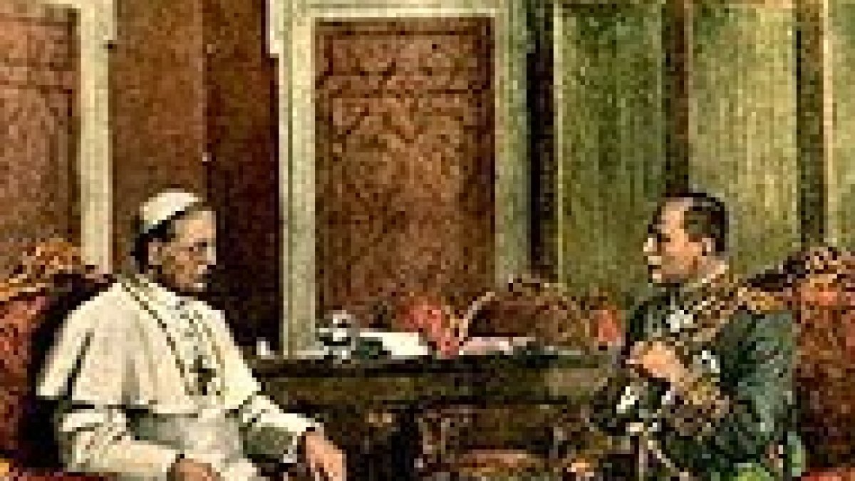 Pío XI y Mussolini, frente a frente.