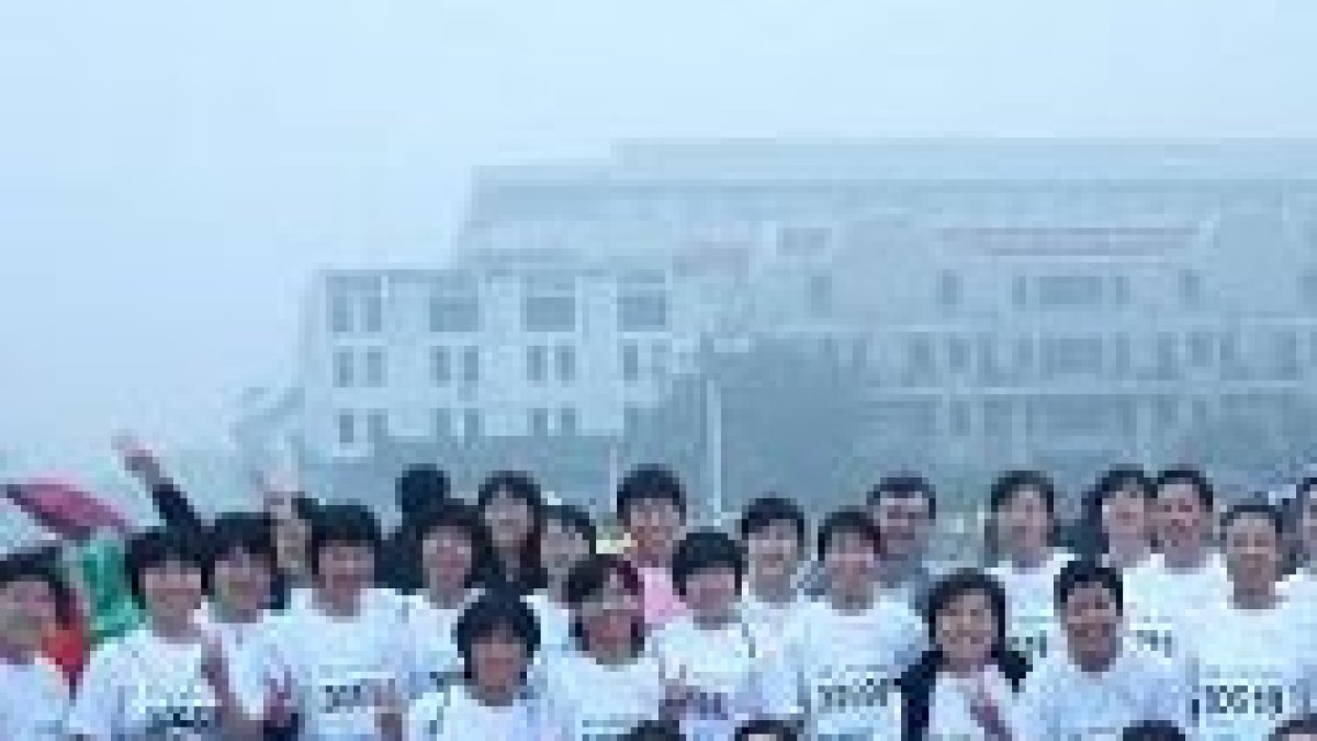 Religiosas participantes en el maratón de Pekín 2010