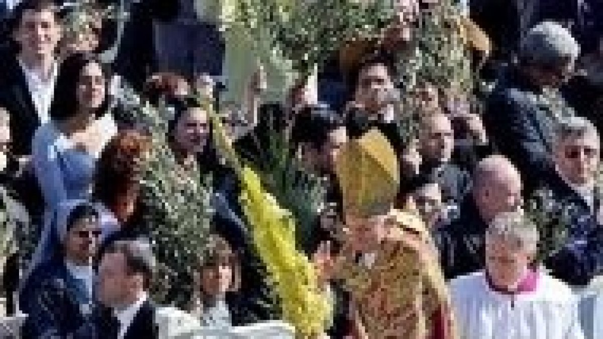 El Papa en la procesión de las Palmas