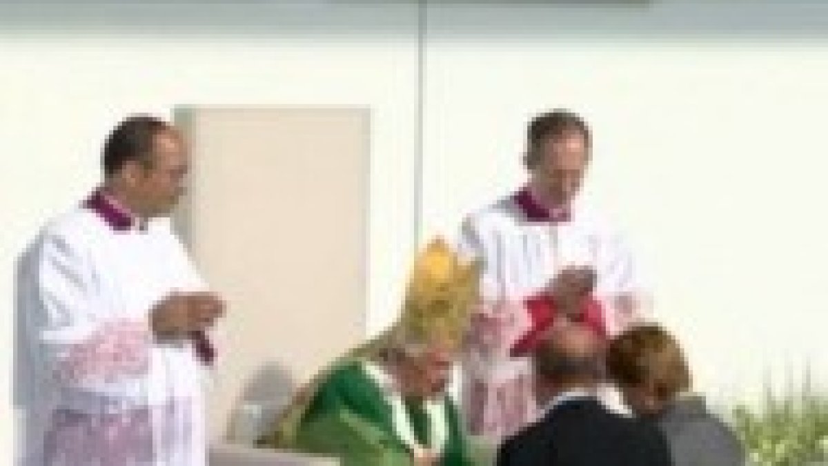 Benedicto XVI en un momento del acto