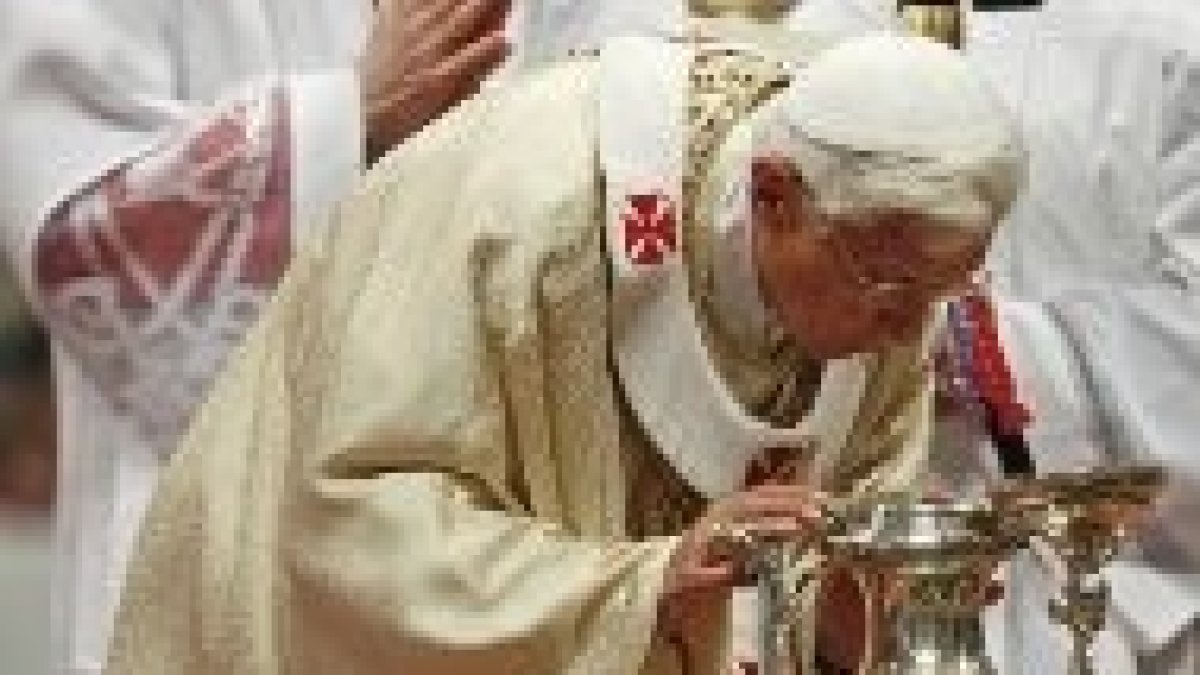 El Papa durante la Misa Crismal