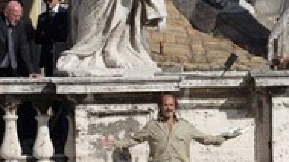 Rumano en la columnata