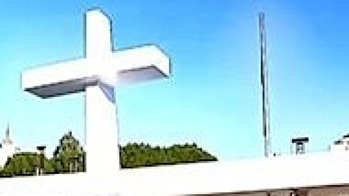 El altar y la cruz de la Misa de las Familias 2011.