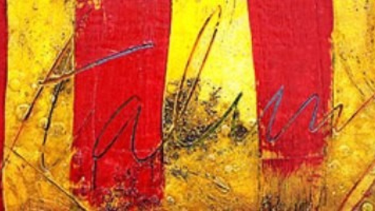 Una recreación artística de la senyera