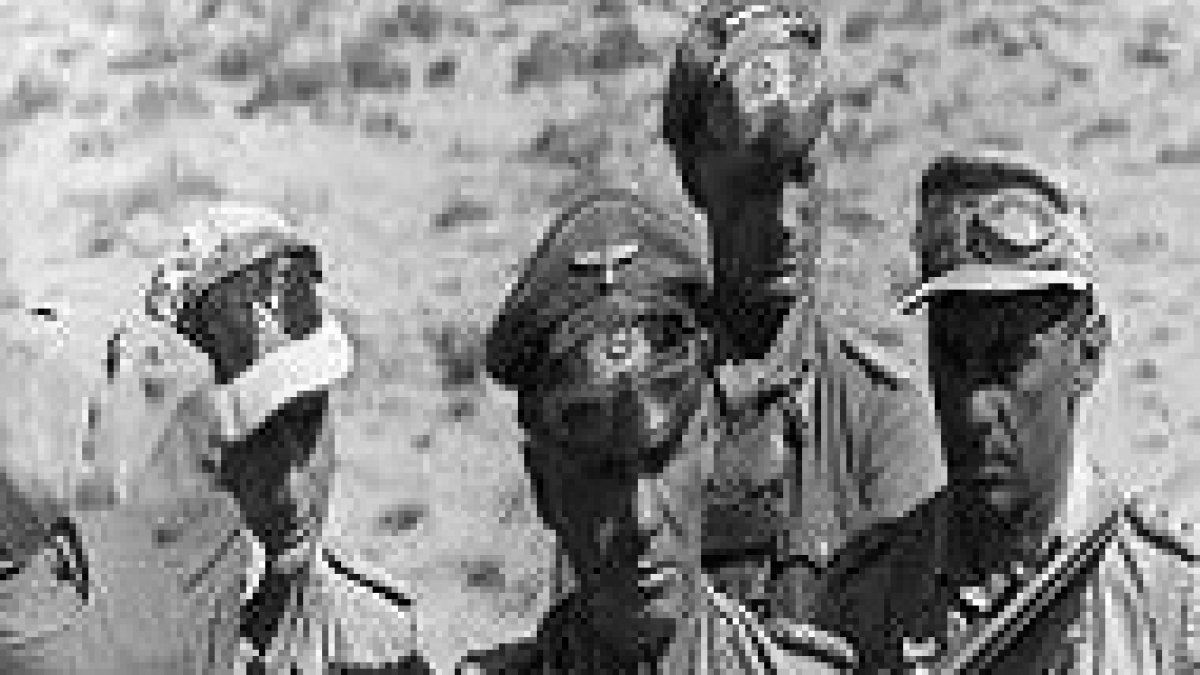 Erwin Rommel y otros oficiales del Afrika Korps