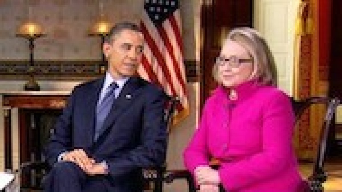 La rara entrevista conjunta Obama-Hillary.
