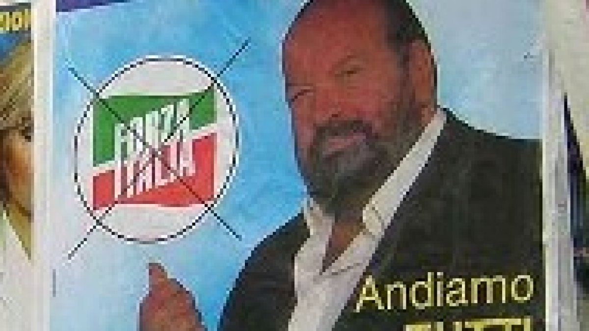 Una publicidad del partido Forza Italia
