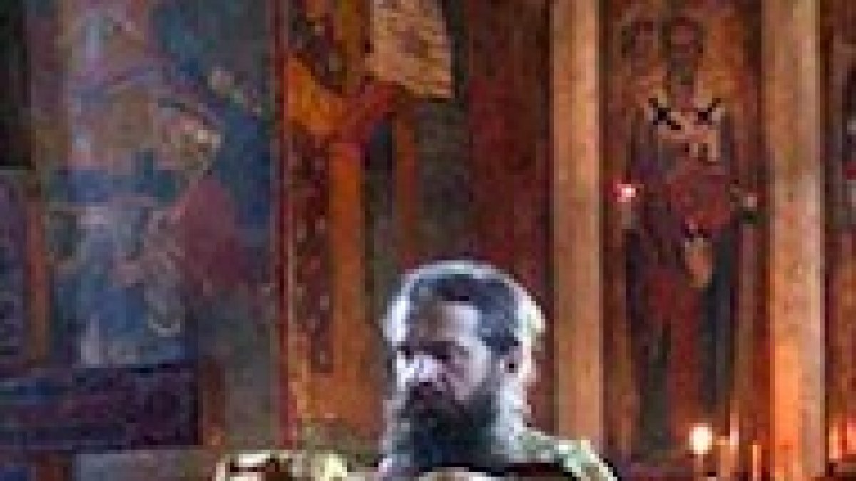 Un momento de la misa bizantina católica.