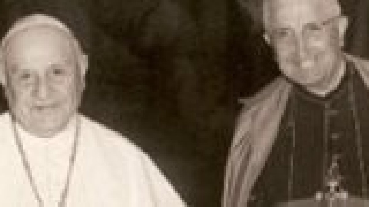 El obispo Olaechea con el Papa Juan XXIII