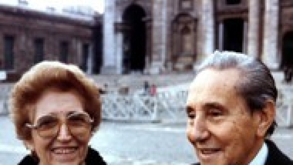Tomás y Paquita Alvira, en Roma