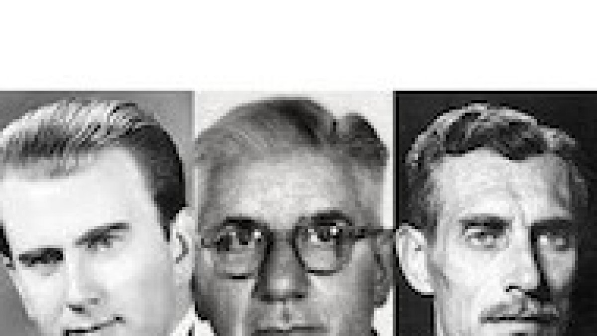 De izda. a dcha., Sacheri, Genta y Amelong.