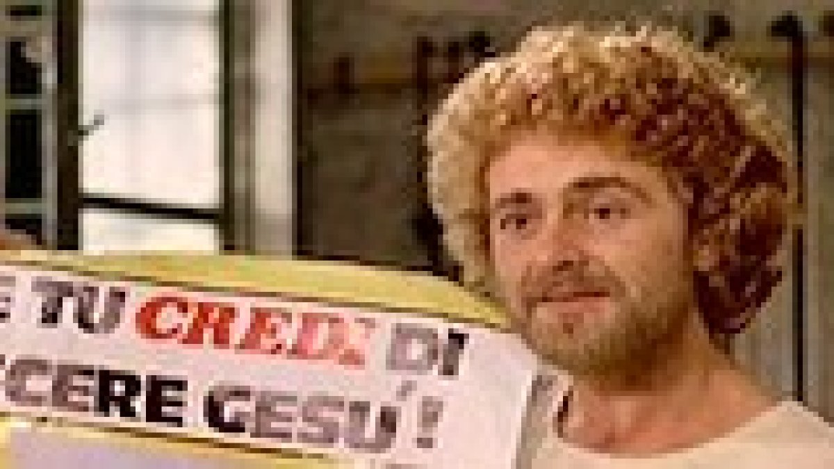 Beppe Grillo como... Jesús.