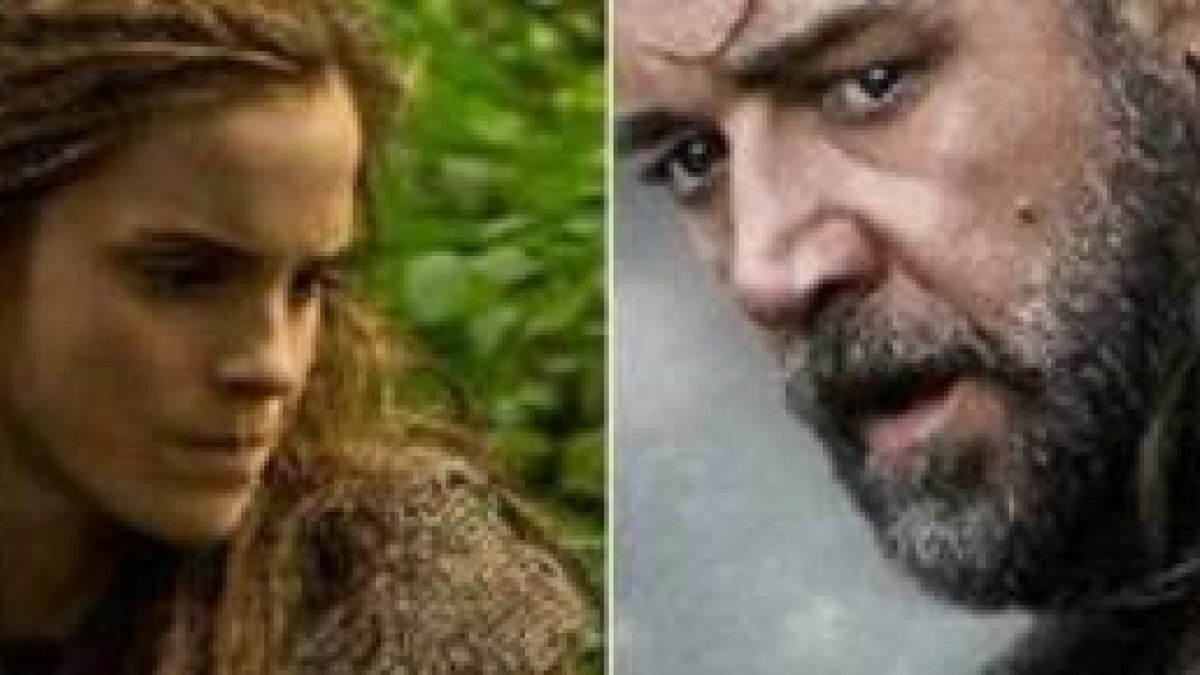 Emma Watson y Russell Crowe, en fotogramas de la película sobre Noé