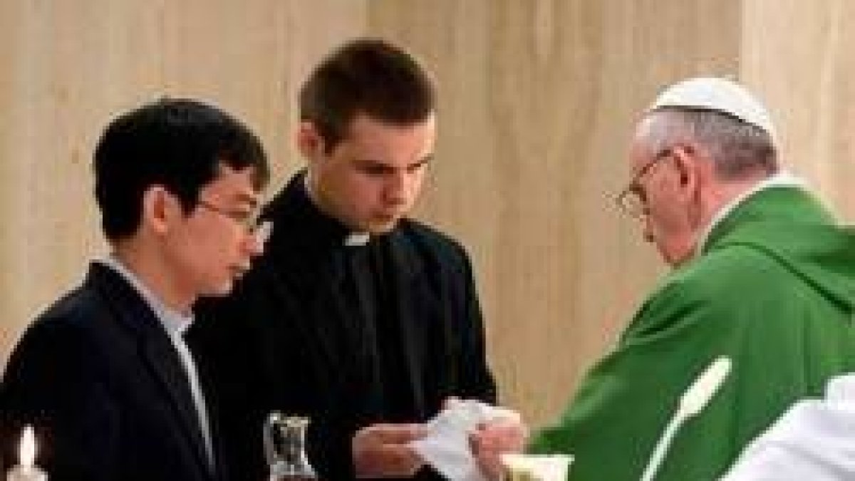 El Papa Francisco en una de las eucaristías de Residencia Santa Marta