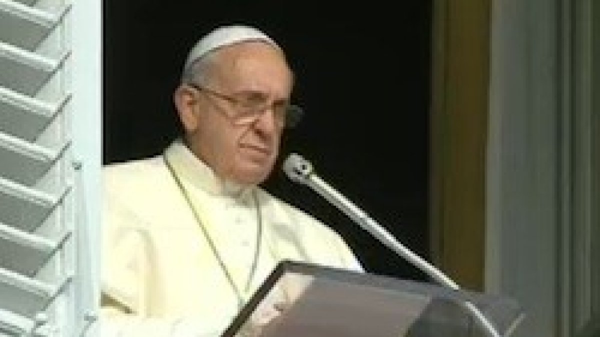 El Papa Francisco, durante el Angelus