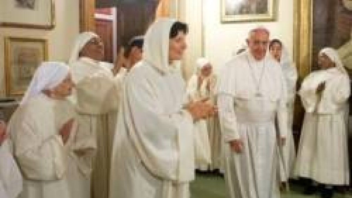 Las benedictinas camaldulenses reciben al Papa Francisco