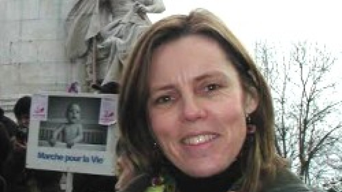 Alicia Latorre, de Provida, en la gran Marcha por la Vida de París