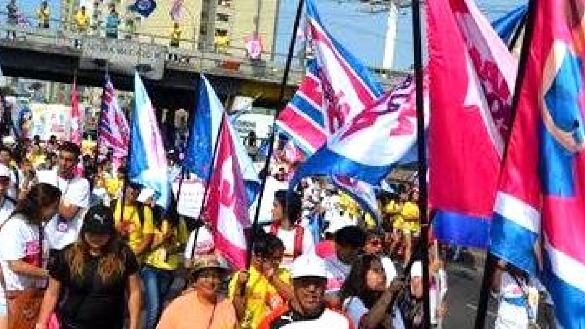 Un detalle de la Marcha por la Vida de Lima del 22 de marzo de 2014... quizá la mayor de la historia hispanoamericana