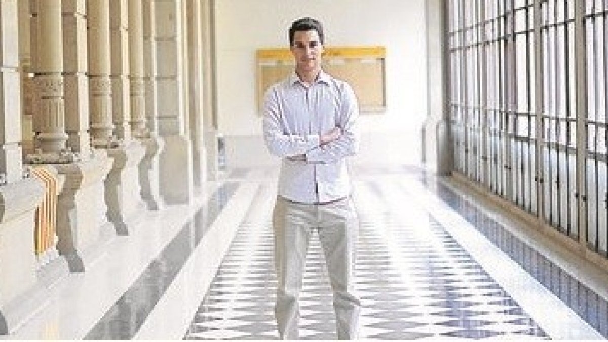 Robert Ferrer, estudiante provida en la UB - foto de Inés Baucells para ABC