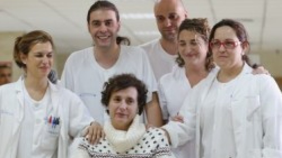 Teresa Romero, poco antes de su rueda de prensa