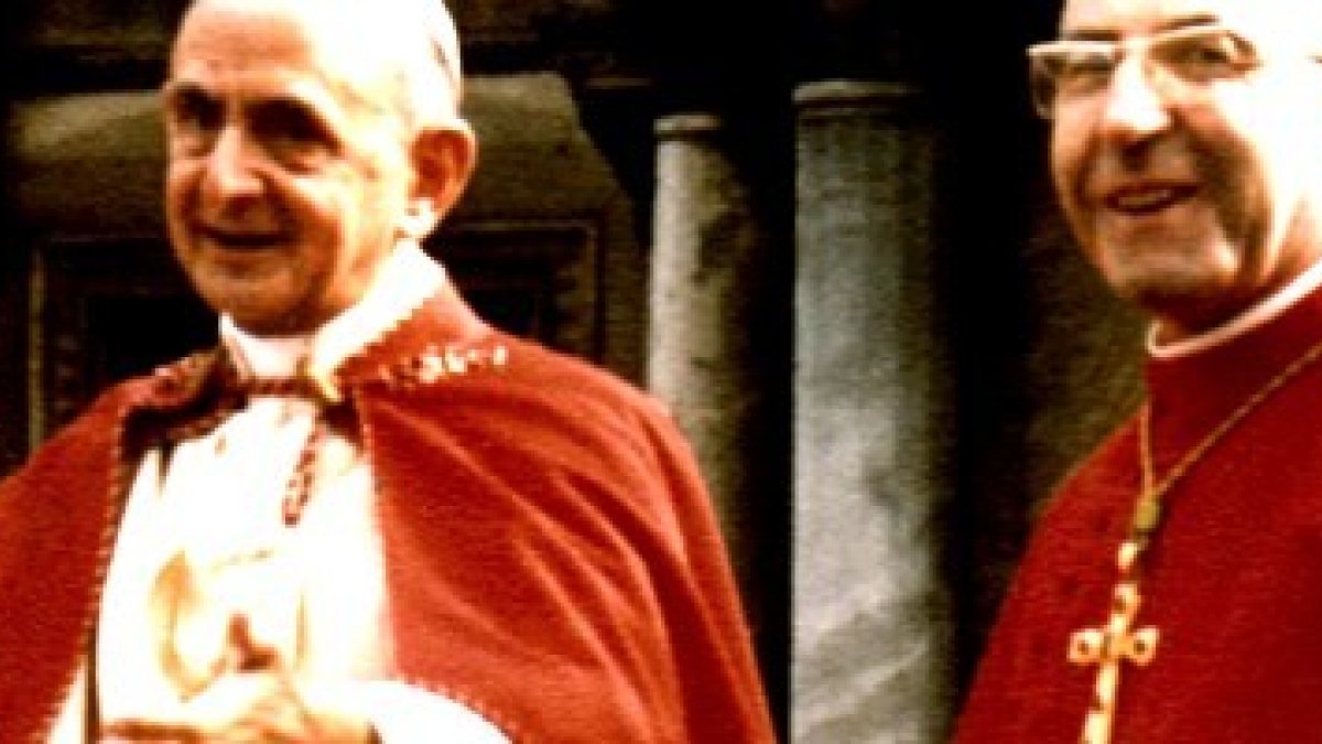 Pablo VI con el cardenal Albino Luciani que sería su sucesor como Juan Pablo I