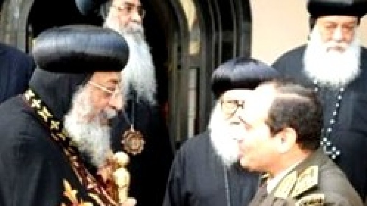Al Sisi visita al Patriarca Tawadros II en una foto de hace algunos meses