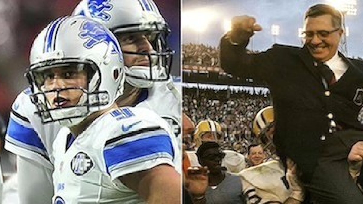 Medio siglo separa ambas imágenes: a la izquierda, Joe Lombardi; a la derecha, Vince Lombardi, su abuelo.