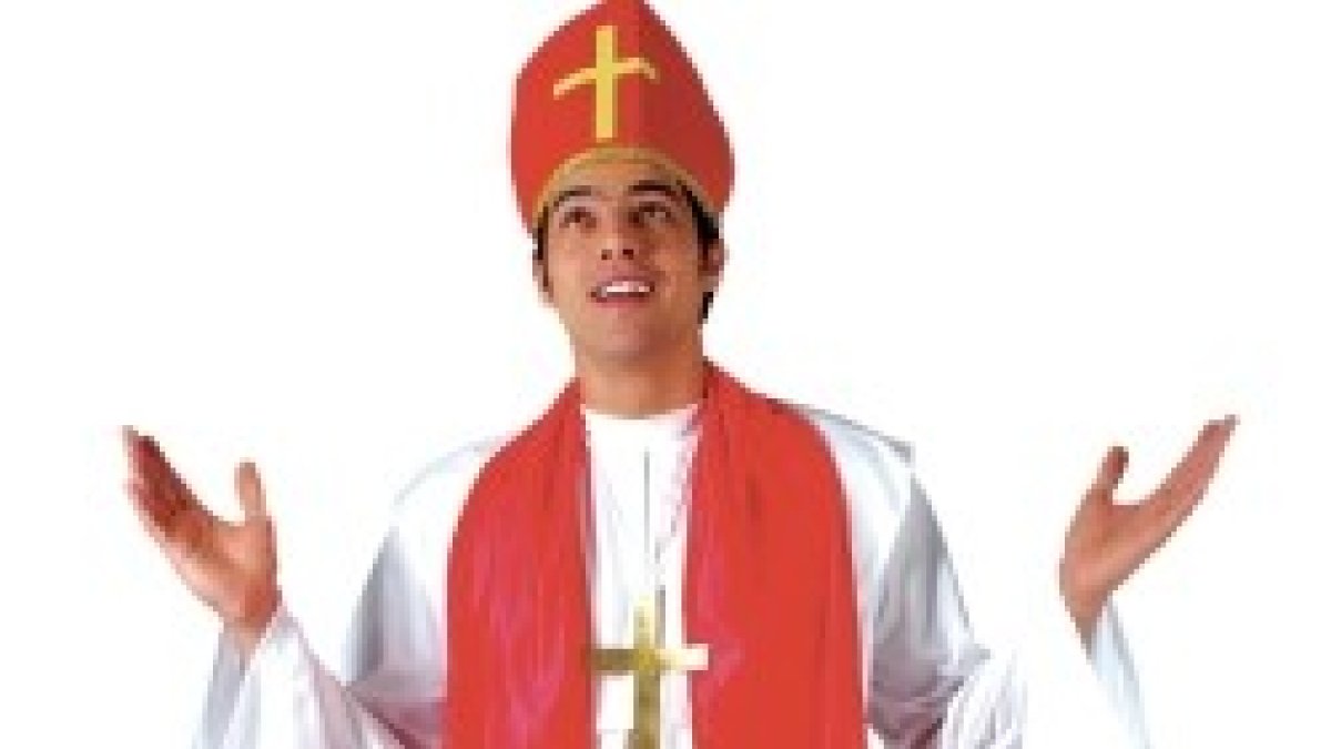 Disfraz de obispo para carnaval... ¡no es tan fácil hacerse pasar por obispo!