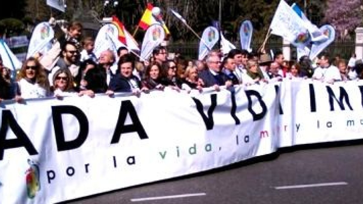 cabecera de la Manifestación Cada Vida Importa 2015, la cuarta gran marcha en menos de 13 meses