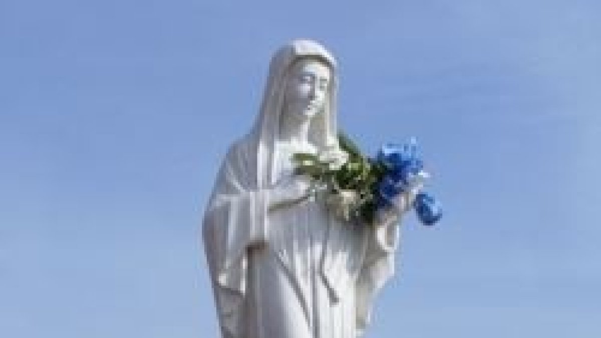 Una escultura de la Virgen de Medjugorje