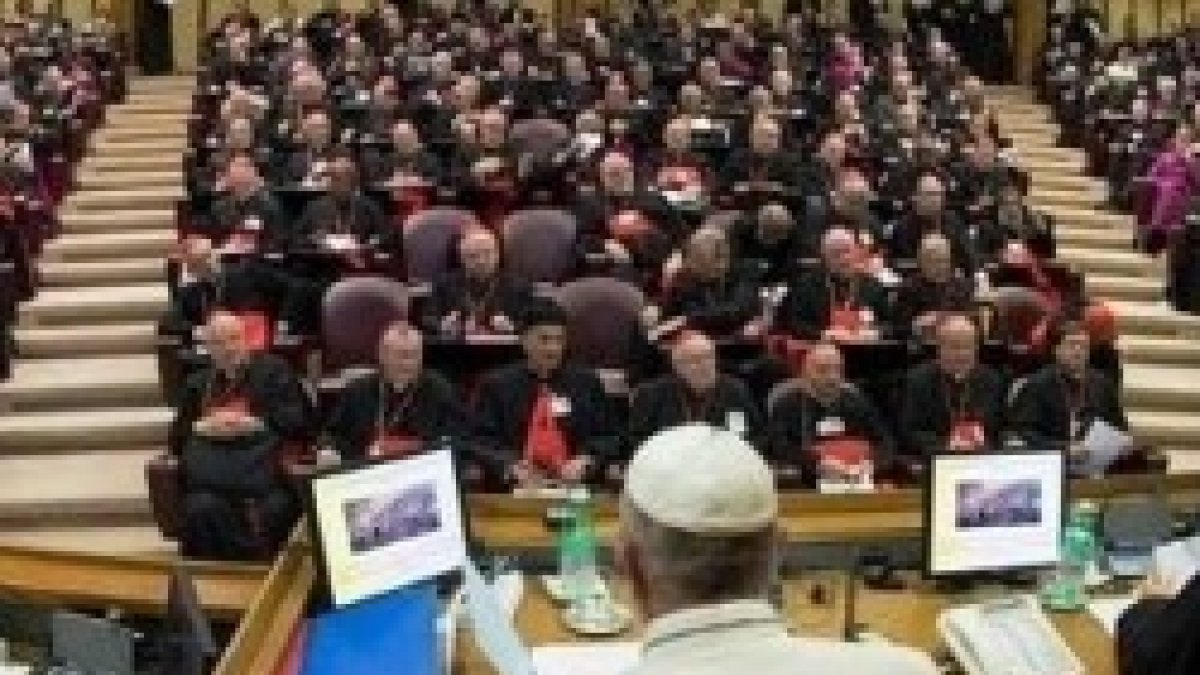 Una sesión matutina del Sínodo con el Papa... cada ponente trata un tema en breves intervenciones